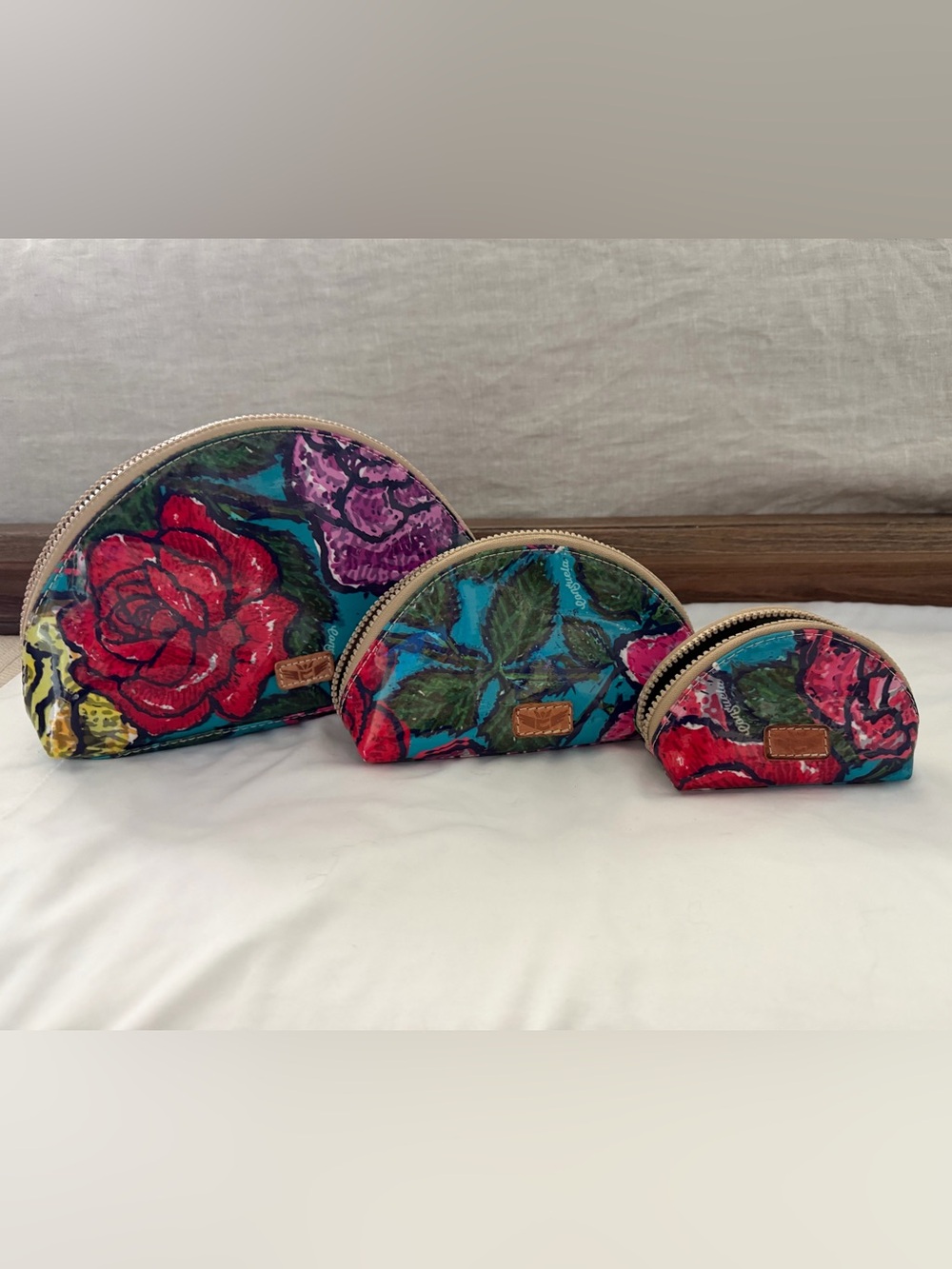 Consuela Rosie Legacy Domed Cosmetic Bags set of 3